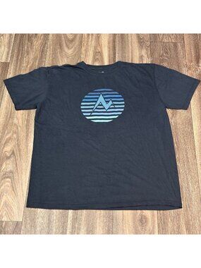 Marmot Mens XL Organic Cotton Graphic T-Shirt Blue Mountain Logo Design